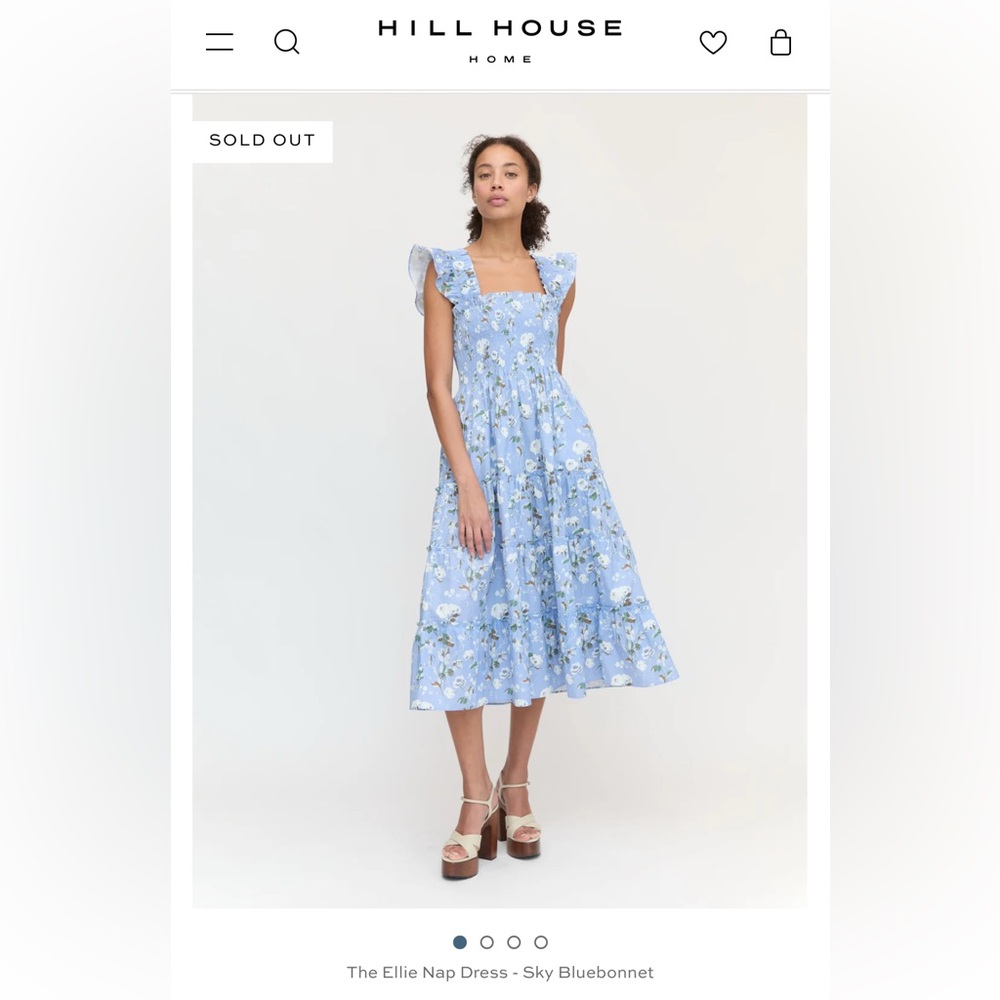 Hill House Home Ellie Nap Dress Blue and White Floral Maxi Dress